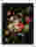 Cosmic Floral Symphony Canvas Print - Black