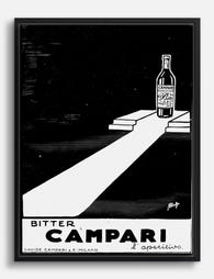 Campari Retro Nightlife Canvas Print Black