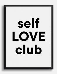 Self Love Club Statement Canvas Print Black