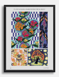 Seguy’s Bold Florals Canvas Print Black