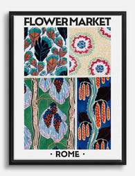Rome Botanical by Eugène Séguy Canvas Print Black