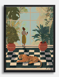 Sunlit Sanctuary Canvas Print Black