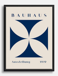 Bauhaus Shapes Poster Canvas Print - Black