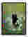 Black Cat in Klimt Garden Canvas Print - Black