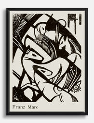 Wild Harmony by Franz Marc Canvas Print Black
