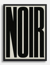Bold Noir Statement Canvas Print Black