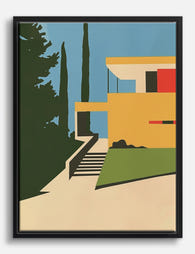 Modern Oasis Escape Canvas Print Black