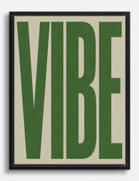 Bold Vibe Typography Canvas Print Black