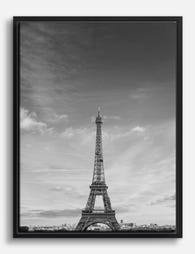 Paris Icon in Black & White Canvas Print Black