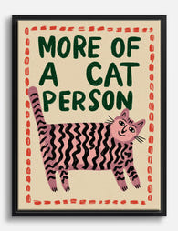 Cat Lover Statement Piece Canvas Print Black