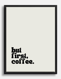 Morning Coffee Ritual Canvas Print Black