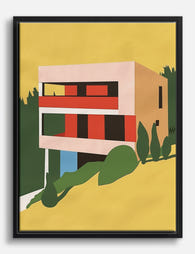 Modern Bauhaus Haven Canvas Print Black