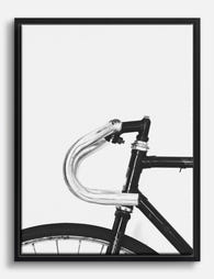Minimalist Bicycle Study Canvas Print Black