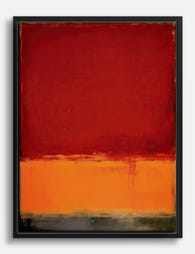 Rothko Red & Orange Harmony Canvas Print Black