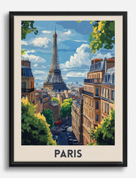 Parisian Charm Canvas Print Black