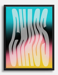 Chromatic Chaos Statement Canvas Print Black