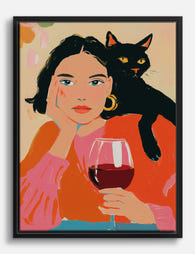 Evening Muse Canvas Print Black