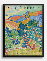 André Derain Mountains at Collioure Canvas Print Black