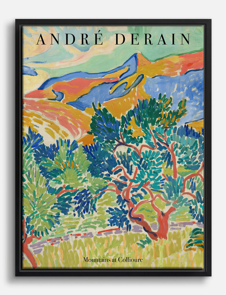 André Derain Mountains at Collioure Canvas Print Black