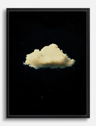 Night Cloud Serenity Canvas Print Black