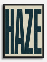 Bold Haze Typography Canvas Print Black