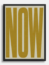 Bold NOW Statement Canvas Print Black