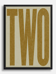 Bold Typography Two Canvas Print Black