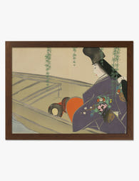Asazuma in Her Boat – Kamisaka Sekka Art Print Brown