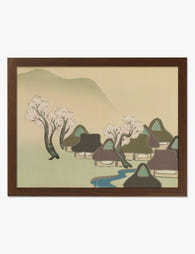 Spring Village by Kamisaka Sekka Art Print Brown
