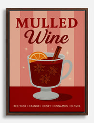 Cozy Mulled Wine Poster Canvas Print Brown