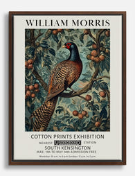 William Morris Pheasant Canvas Print Brown