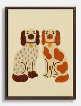 Charming Canine Companions Canvas Print Brown