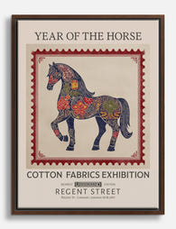 Year of the Horse Tapestry Canvas Print Brown