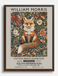 Morris Fox Delight Canvas Print Brown