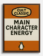 Main Character Vibes Canvas Print Brown