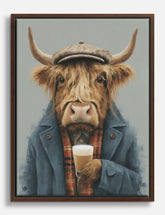 Cozy Highland Charm Canvas Print Brown