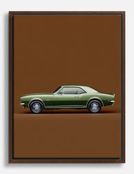 Classic Green Coupe Canvas Print Brown