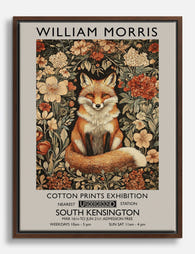 William Morris Fox Canvas Print Brown