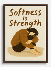 Soft Strength Canvas Print Brown
