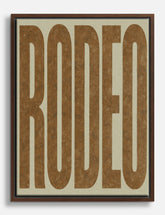 Bold Rodeo Typography Canvas Print Brown