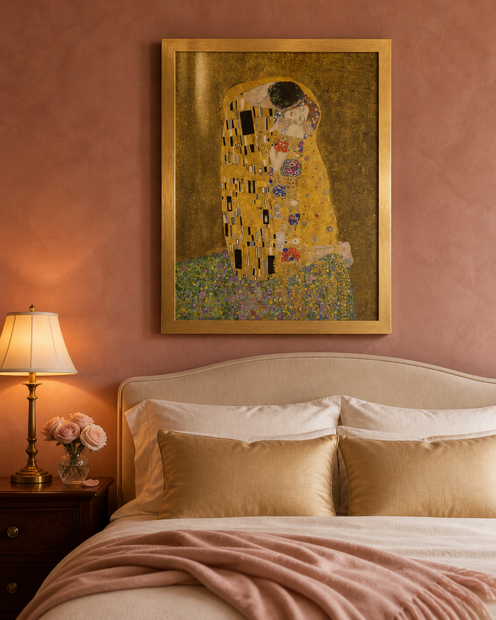 Poster abbraccio dorato di Klimt