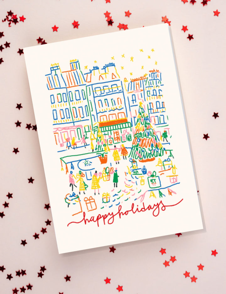 Christmas Market Holiday Card