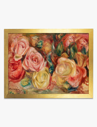 Renoir Roses Bouquet Art Print Gold