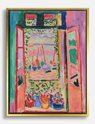 Matisses Vibrant View Canvas Print Gold