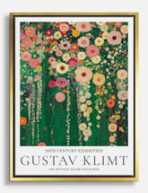Klimts Vibrant Blooms Canvas Print Gold