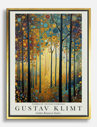 Klimt Golden Forest Canvas Print Gold