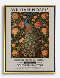 William Morris Peacock Canvas Print Gold