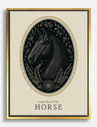 Year of the Horse Elegance Canvas Print Gold
