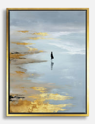 Golden Reflections Walk Canvas Print Gold