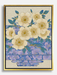 Lilac Harmony Blossoms Canvas Print Gold